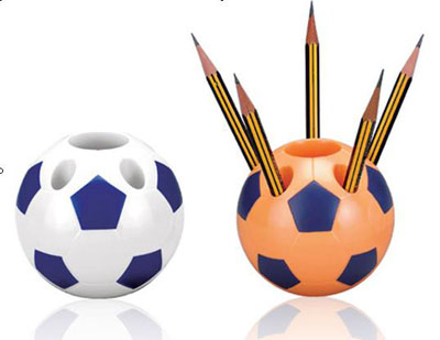 足球筆筒　